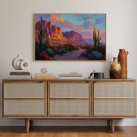 Desert Cliffs Catch Fire Above