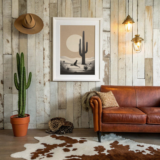 Coyote Waits Under Desert Moon