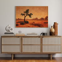 Lone Sentinel Under Amber Sky