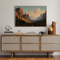 Ancient Mesas Bathe In Sunset