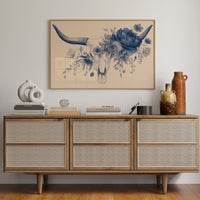 Indigo Blooms Crown Ancient Bones