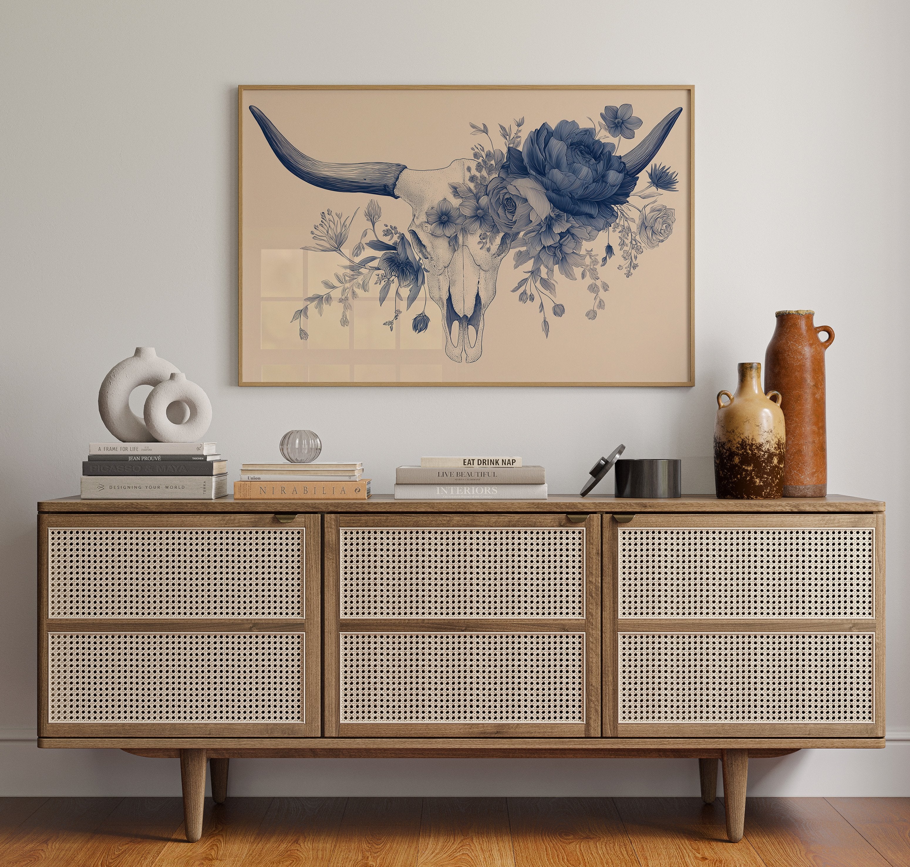 Indigo Blooms Crown Ancient Bones