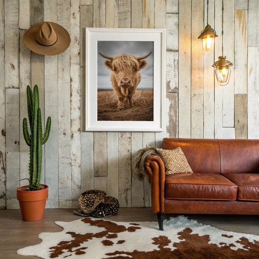 Highland Soul In Rustic Portrait