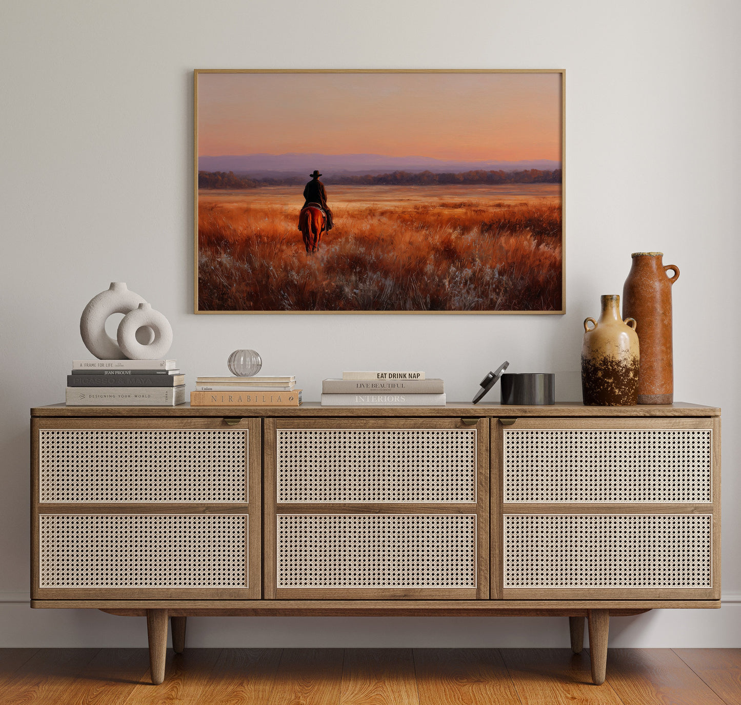 Lone Rider Meets Copper Prairie