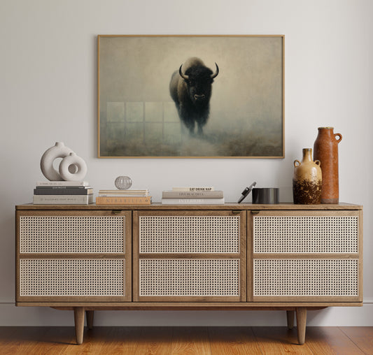 Ancient Power Through Morning Fog