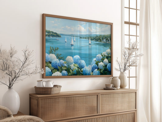 Hydrangeas Dance Along Harbor Shores