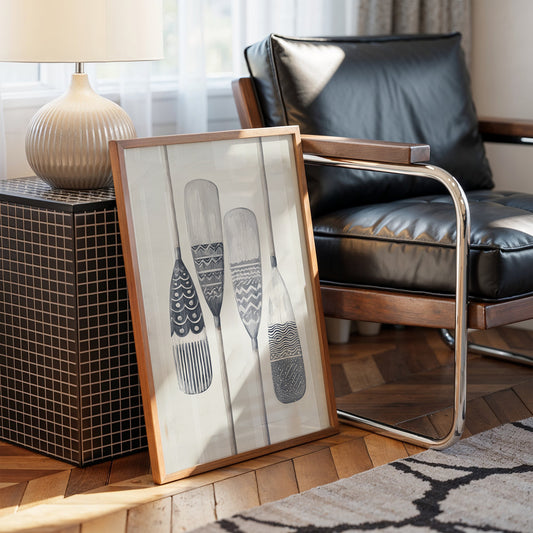 Carved Oars Tell Lakeside Tales