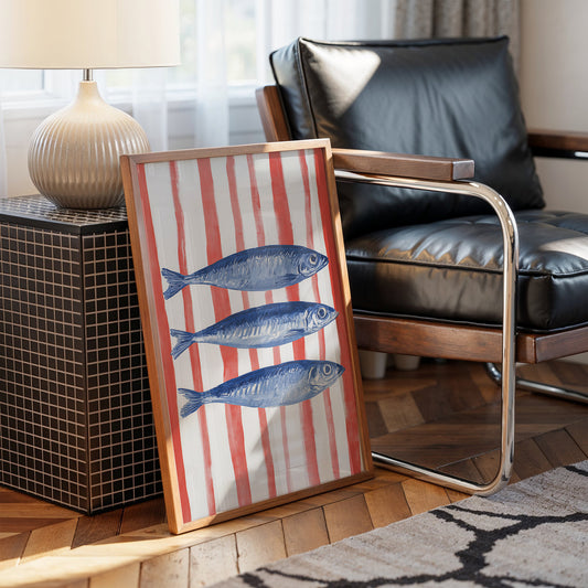 Coastal Blues Meet Striped Shores