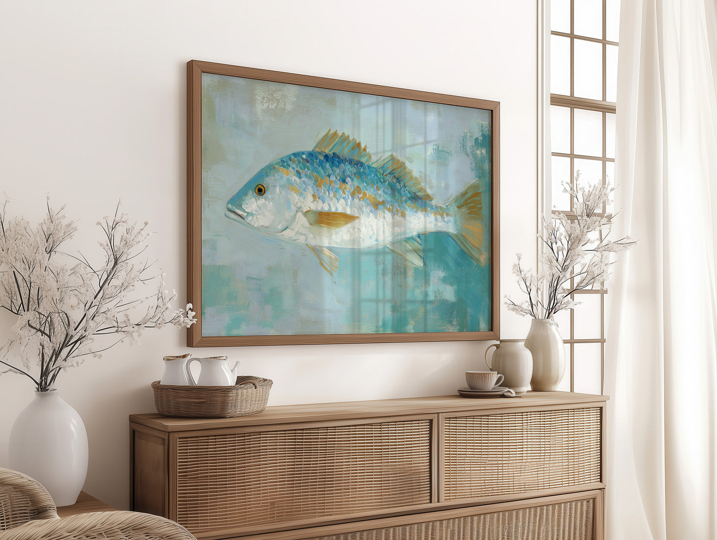 Azure Scales In Coastal Light