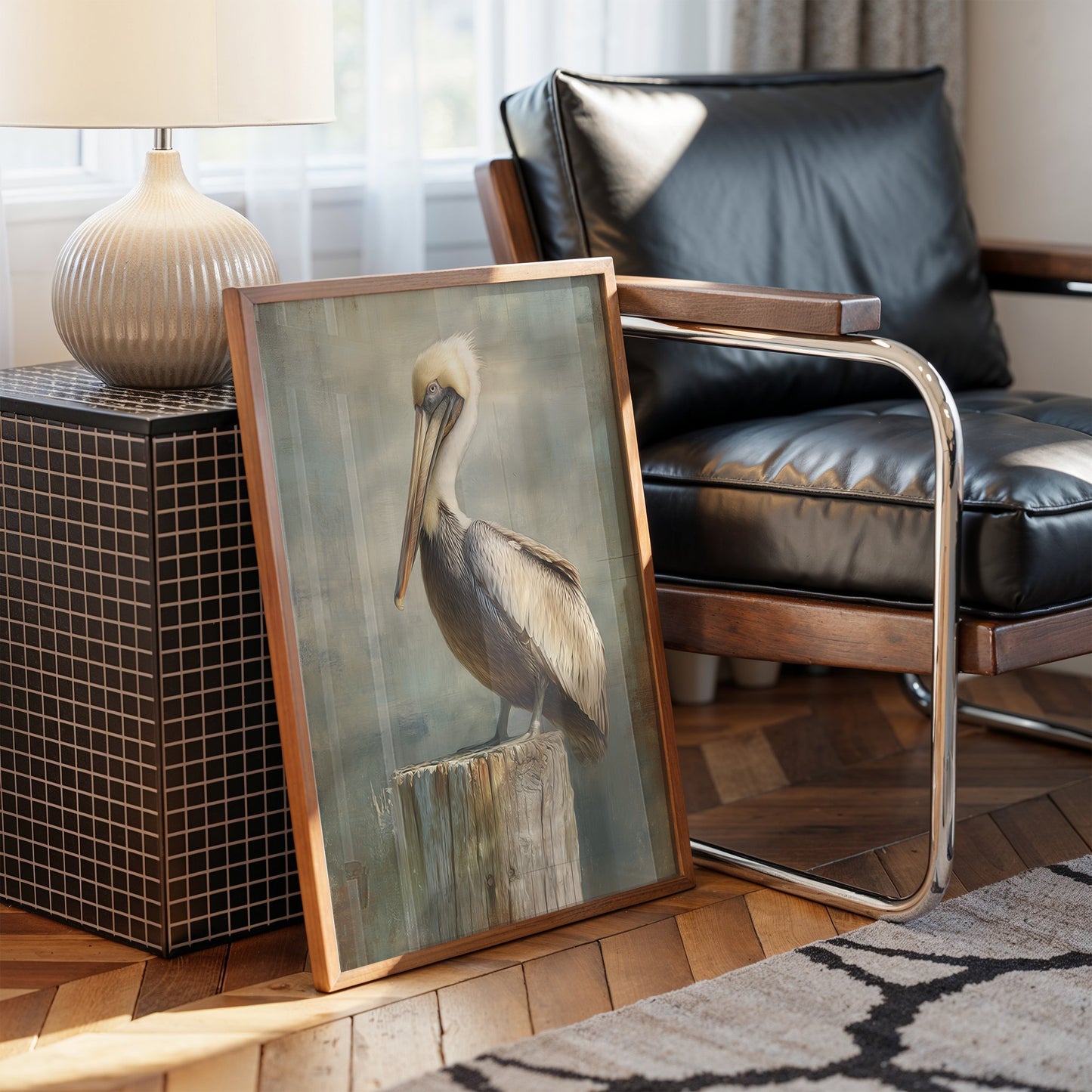 Coastal Watcher On Weathered Perch