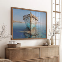 Weathered Vessel Rests In Stillness