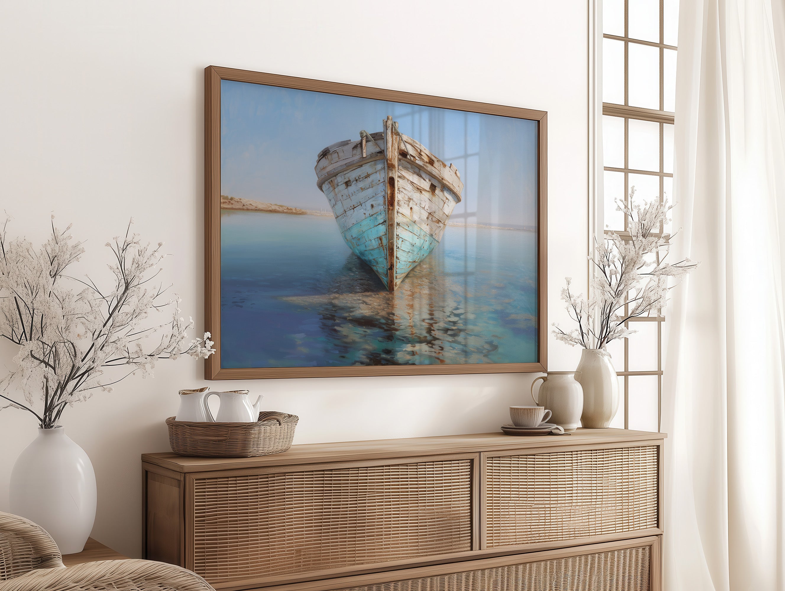 Weathered Vessel Rests In Stillness