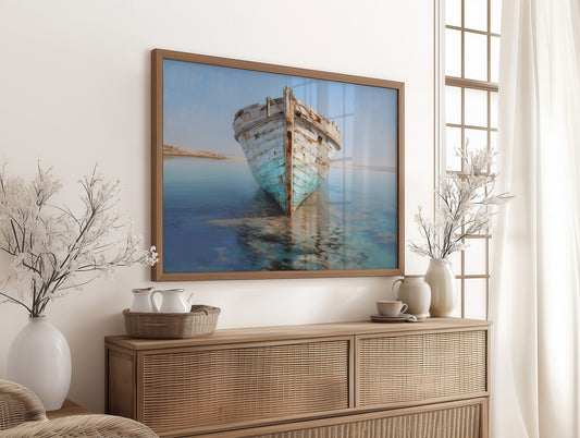 Weathered Vessel Rests In Stillness