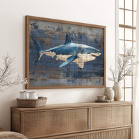 Shark Glides Through Weathered Seas