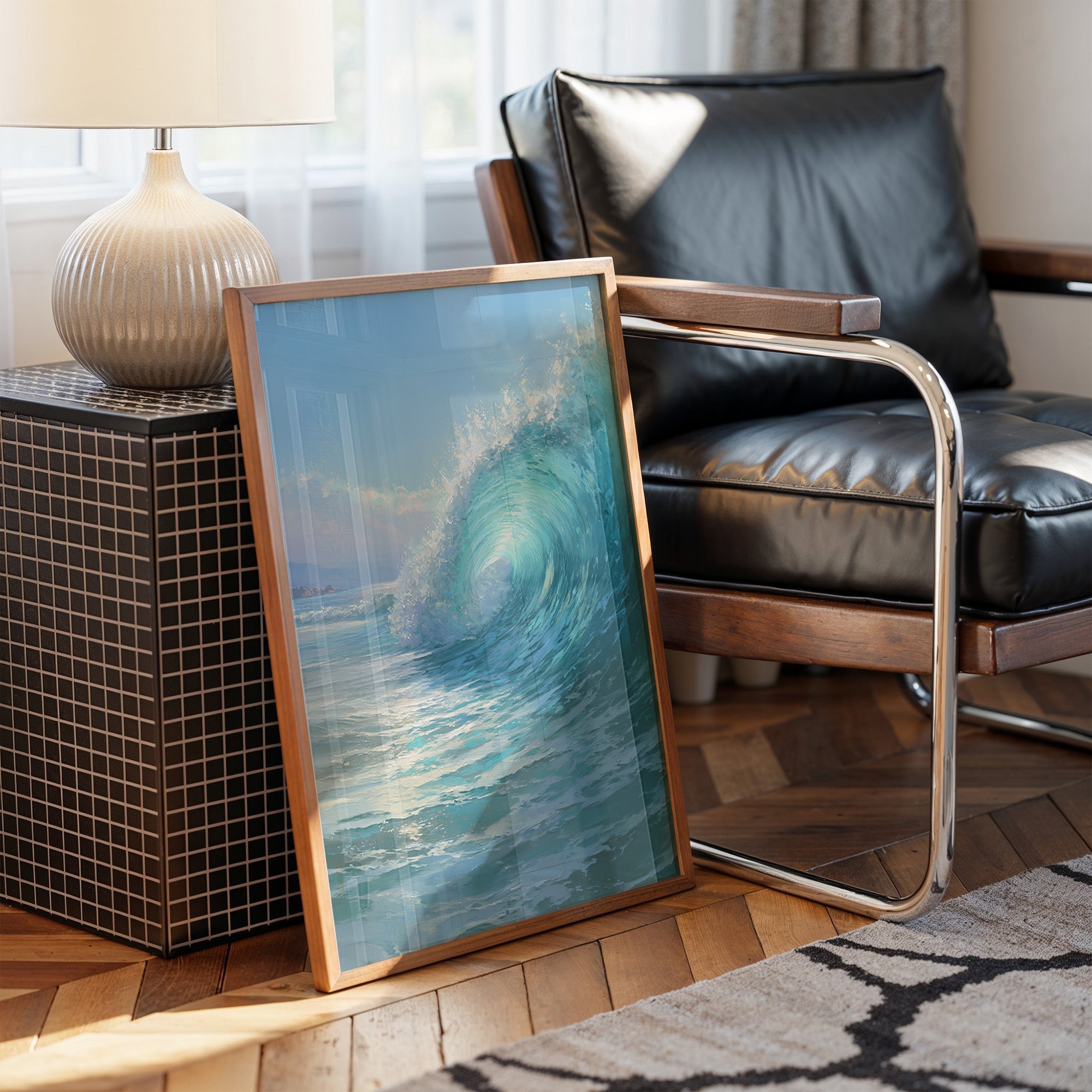 Coastal Memories Rest Against Leather