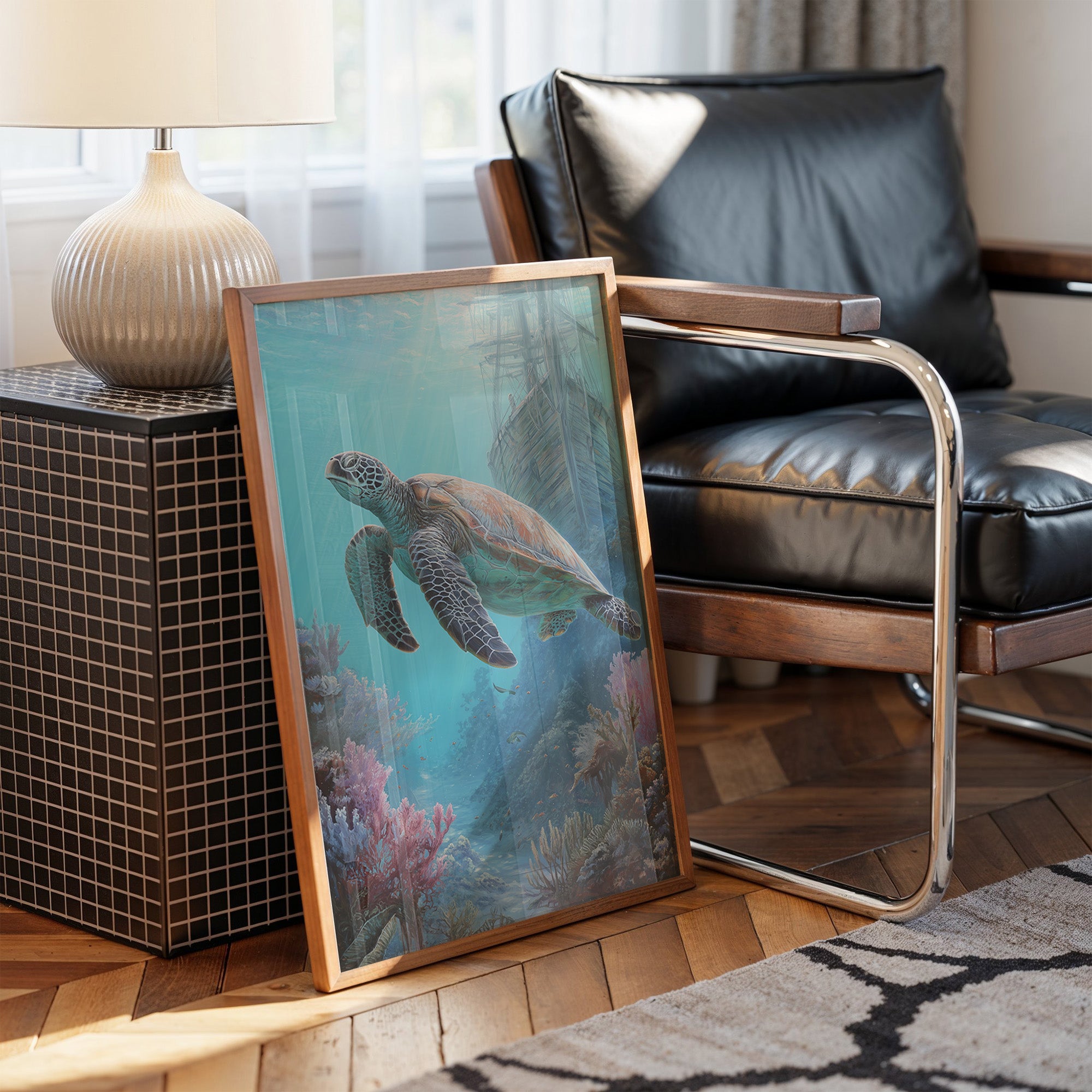 Ancient Voyager In Turquoise Depths