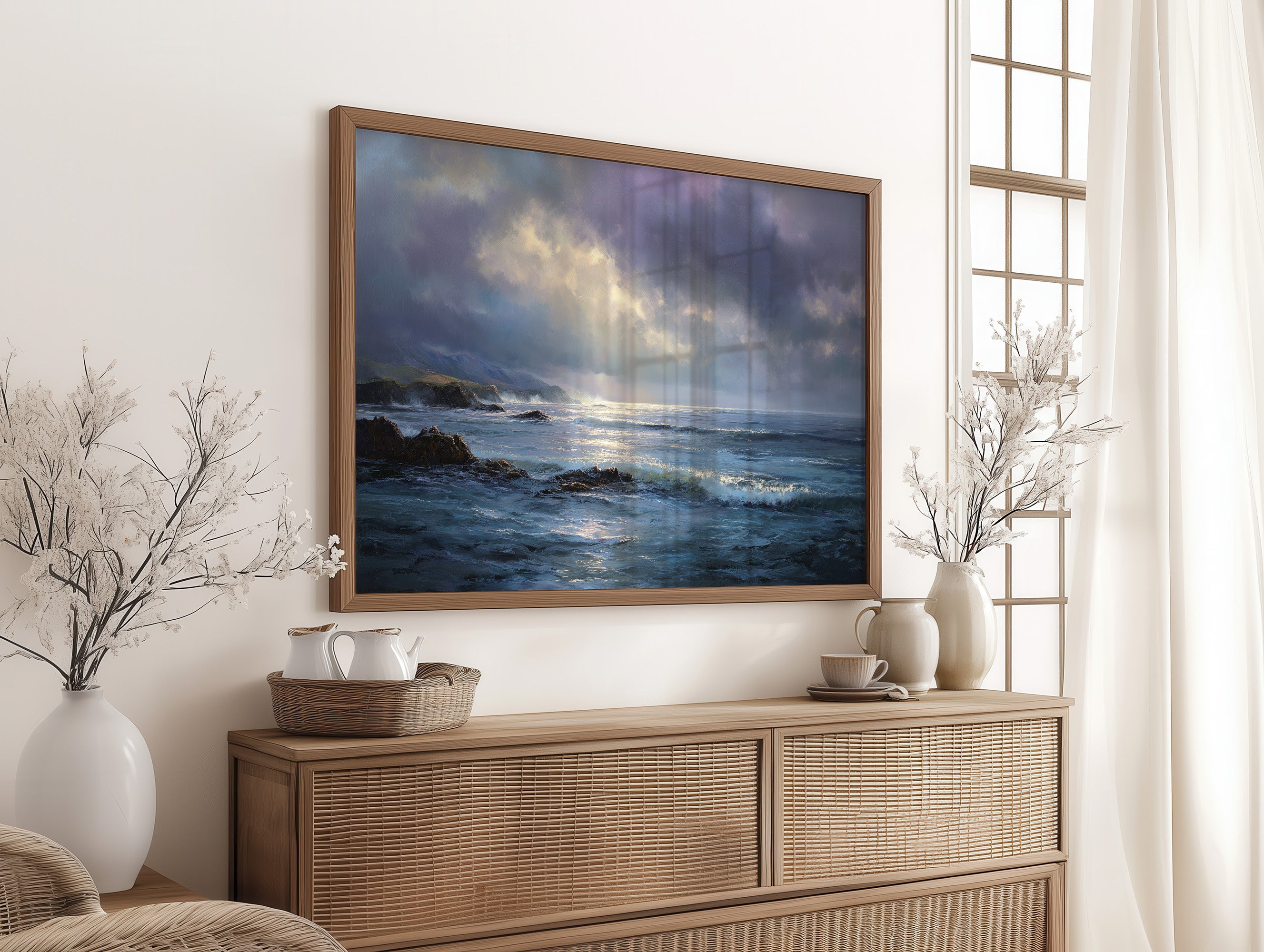 Light Breaks Through Ocean Storm