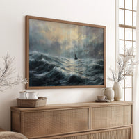 Solitary Sail Through Tempest Seas