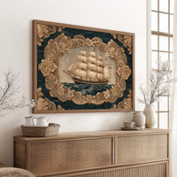 Tall Ships Through Ornate Seas