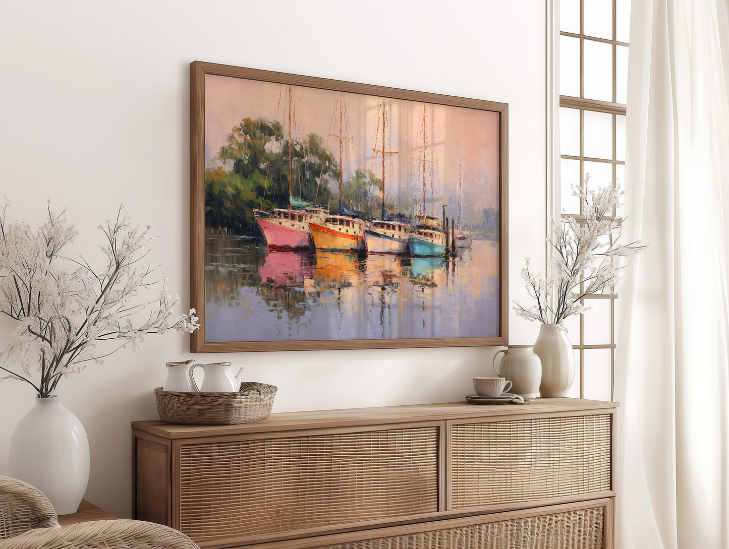 Harbor Dreams At Sunset Blush
