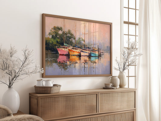 Harbor Dreams At Sunset Blush