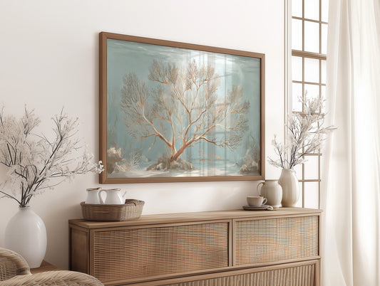 Coral Tree Beneath Azure Waters