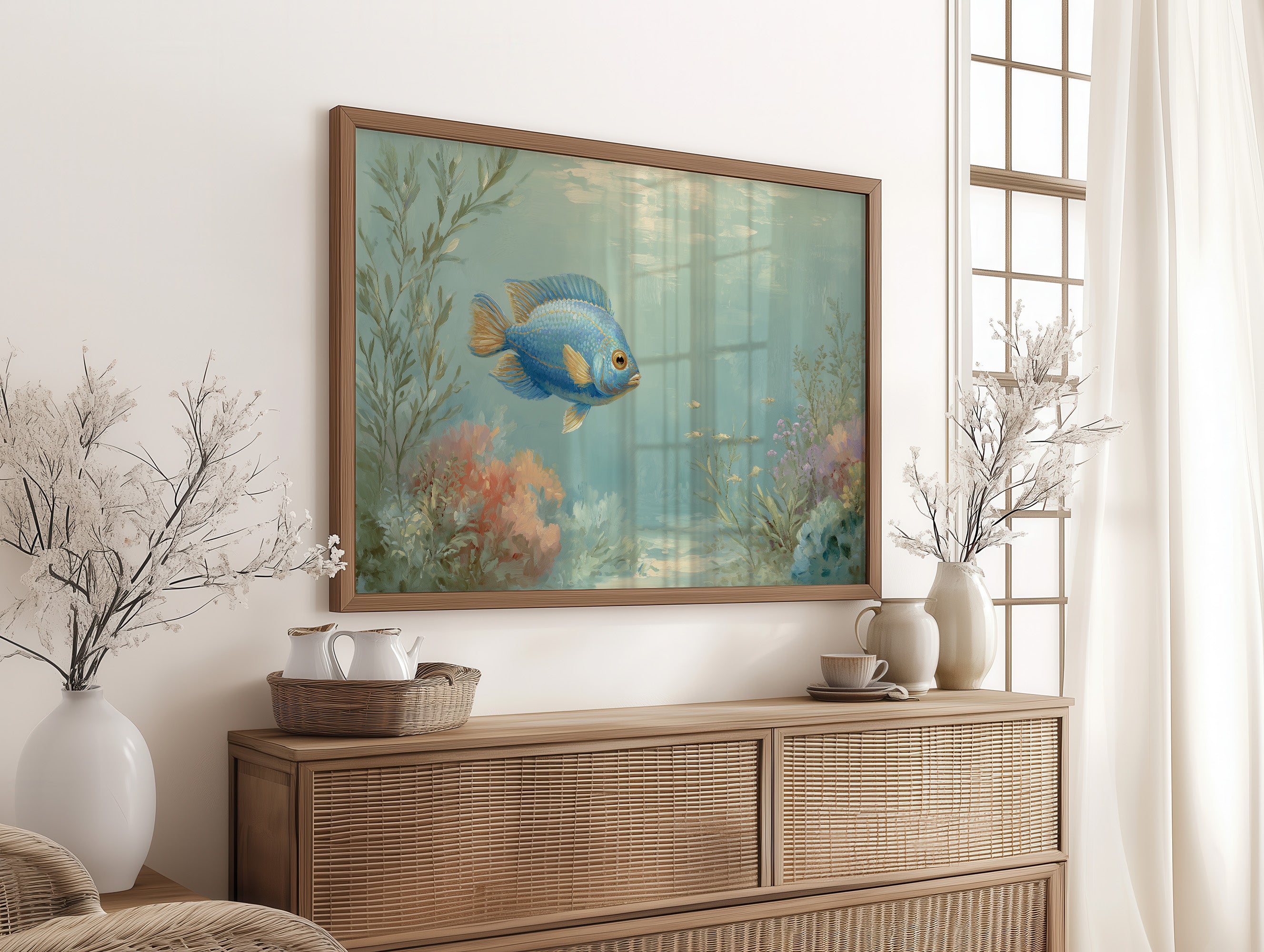 Blue Dancer In Coral Symphony