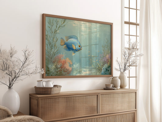 Blue Dancer In Coral Symphony