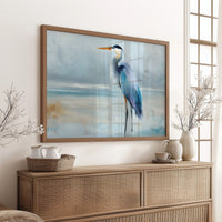 Blue Sentinel At Misty Shore