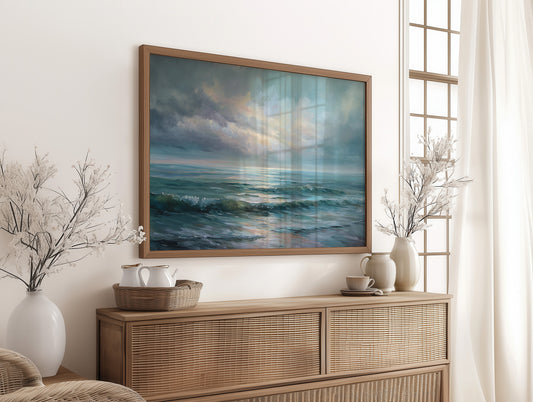 Ocean Breaths Between Storm Clouds