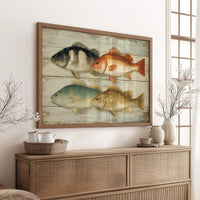 Coastal Catch On Weathered Boards