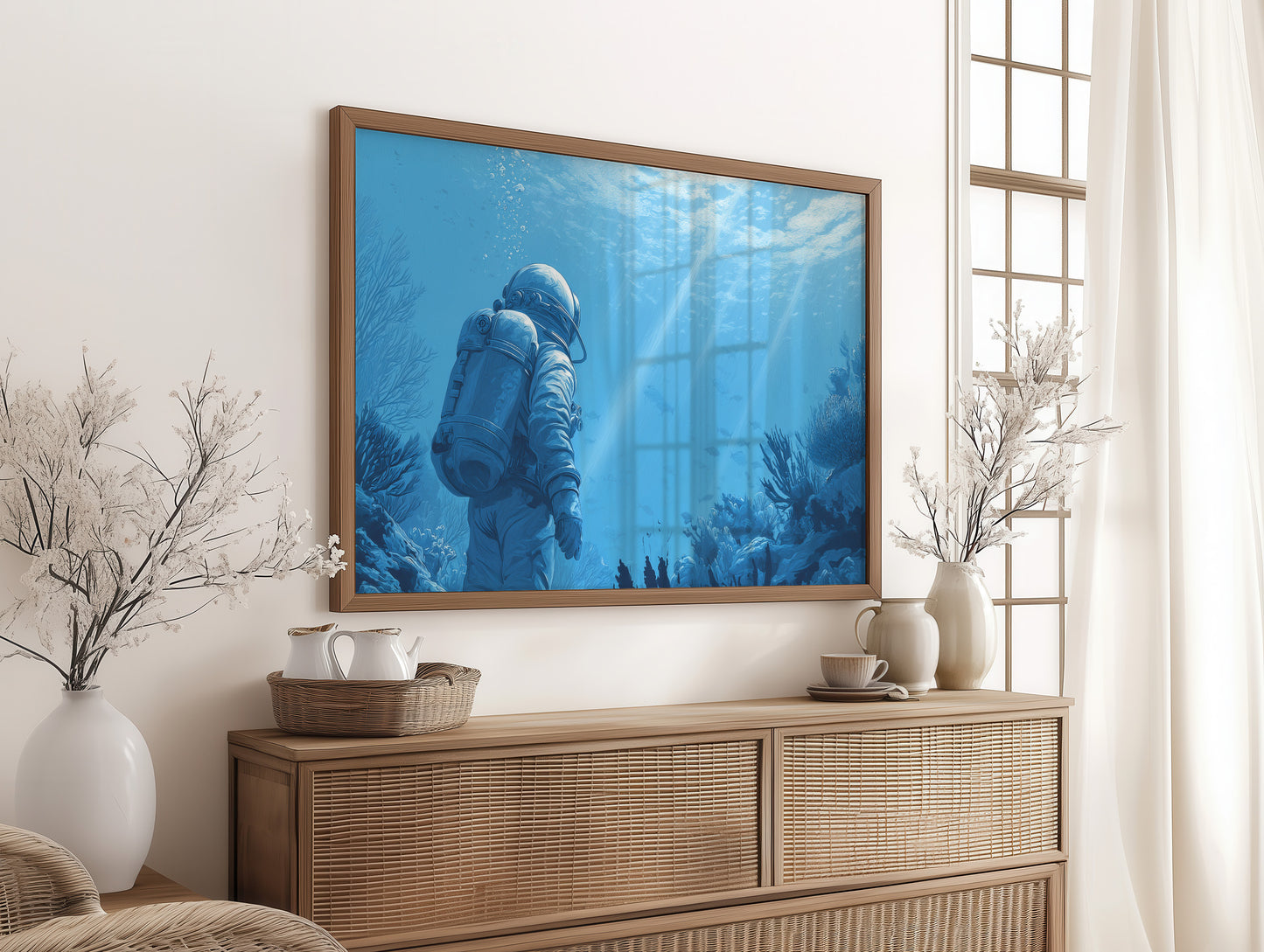 Ocean Explorer In Azure Depths