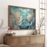 Coral Symphony In Turquoise Depths