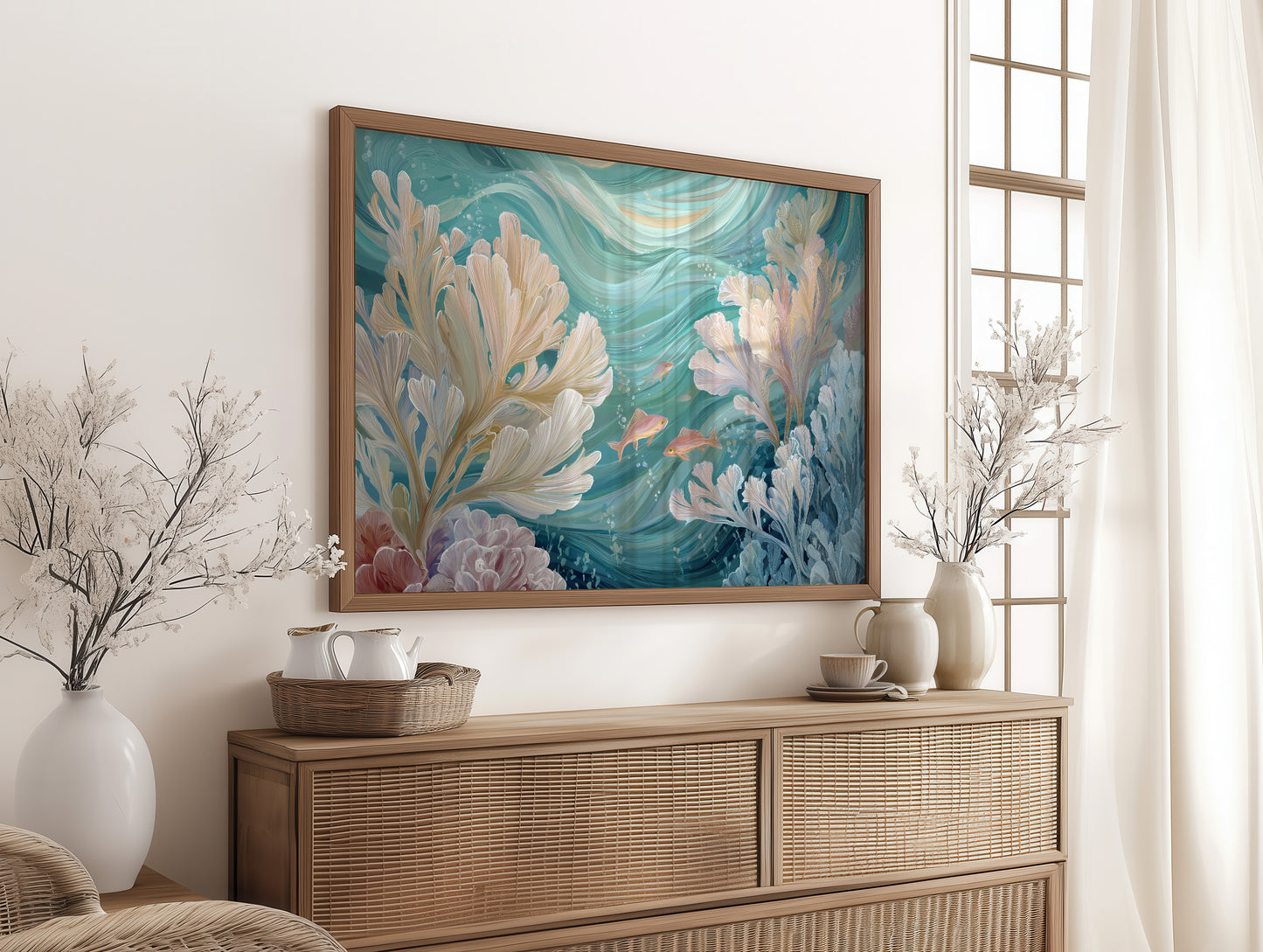 Coral Symphony In Turquoise Depths