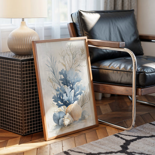 Coastal Memories In Muted Blue