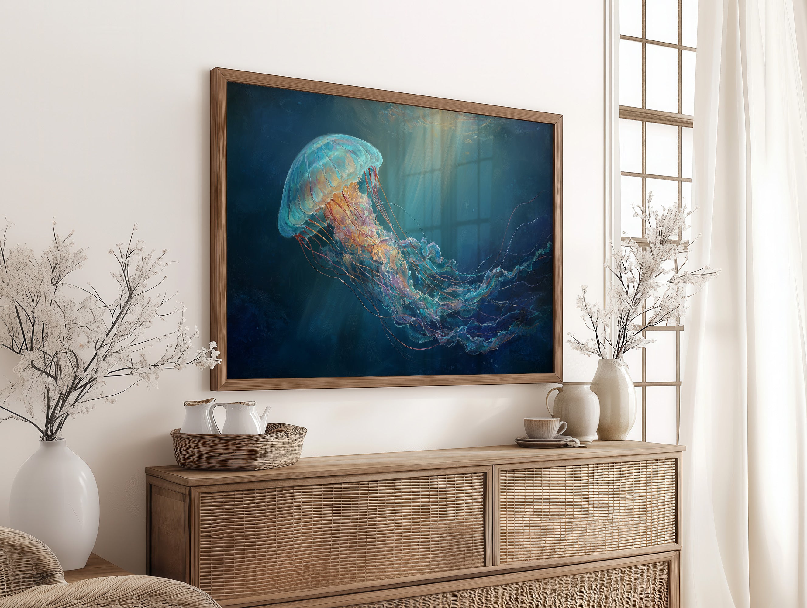 Luminous Dancer In Deep Blue