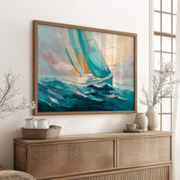 Sailing Through Dawn's Soft Glow