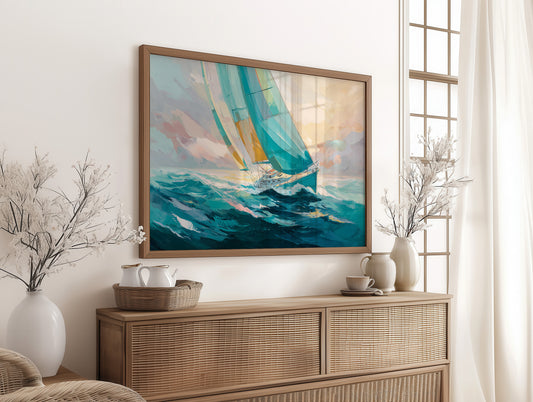 Sailing Through Dawn's Soft Glow