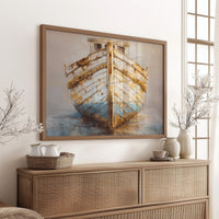 Weathered Hull Rests At Dawn