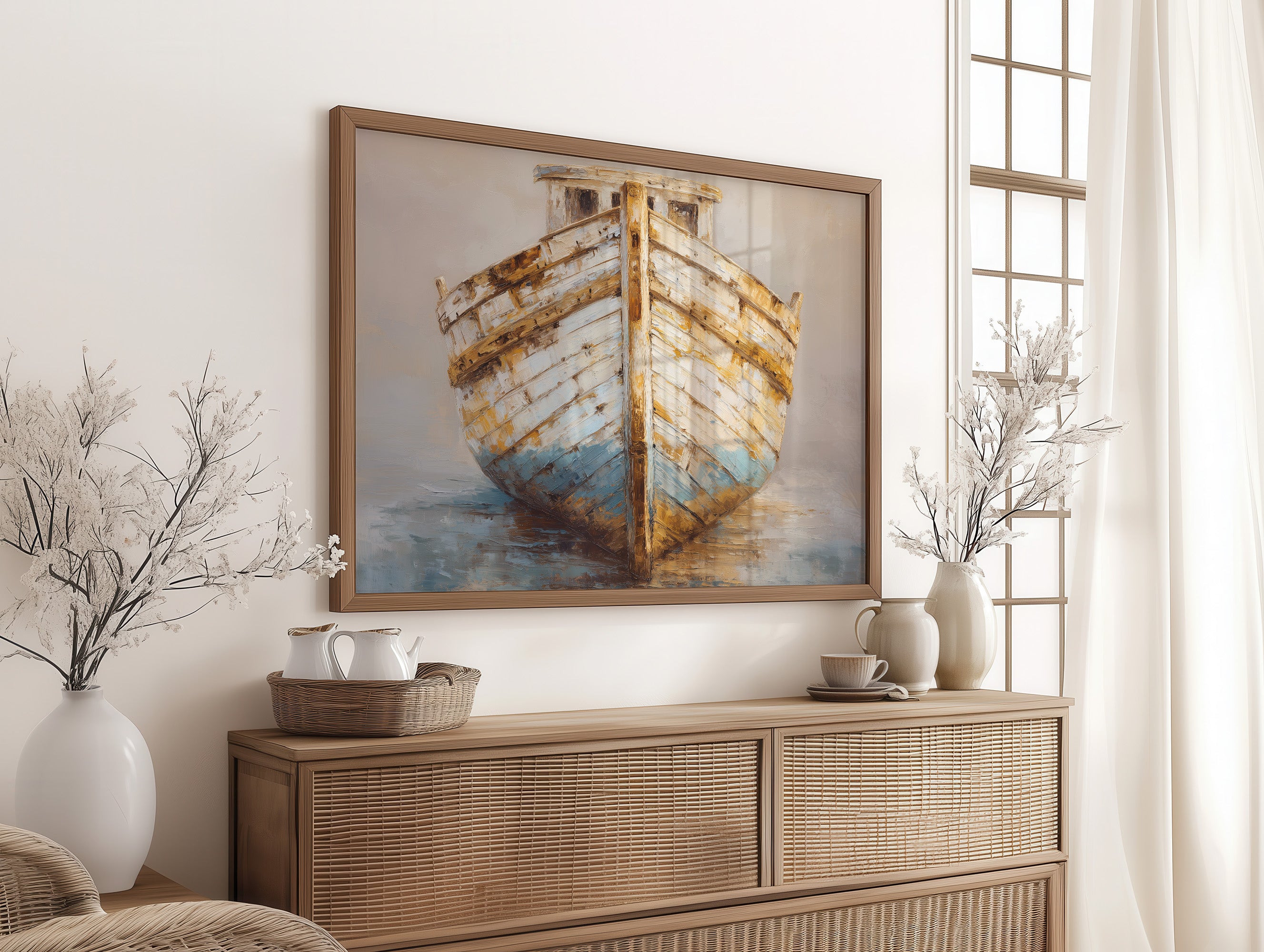 Weathered Hull Rests At Dawn