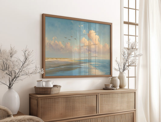 Birds Soar Above Coastal Reverie