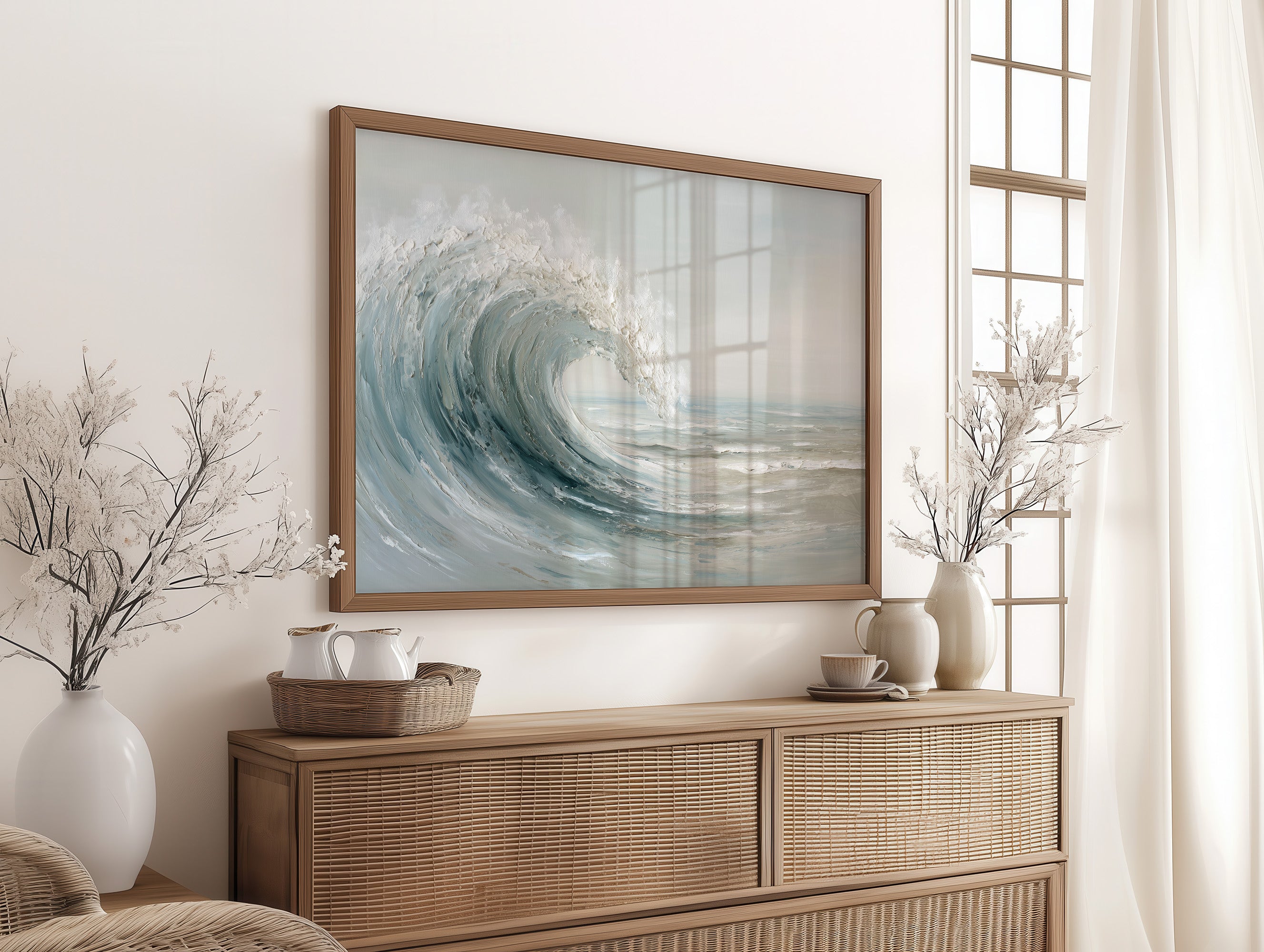 Ocean's Breath Curves Into Light