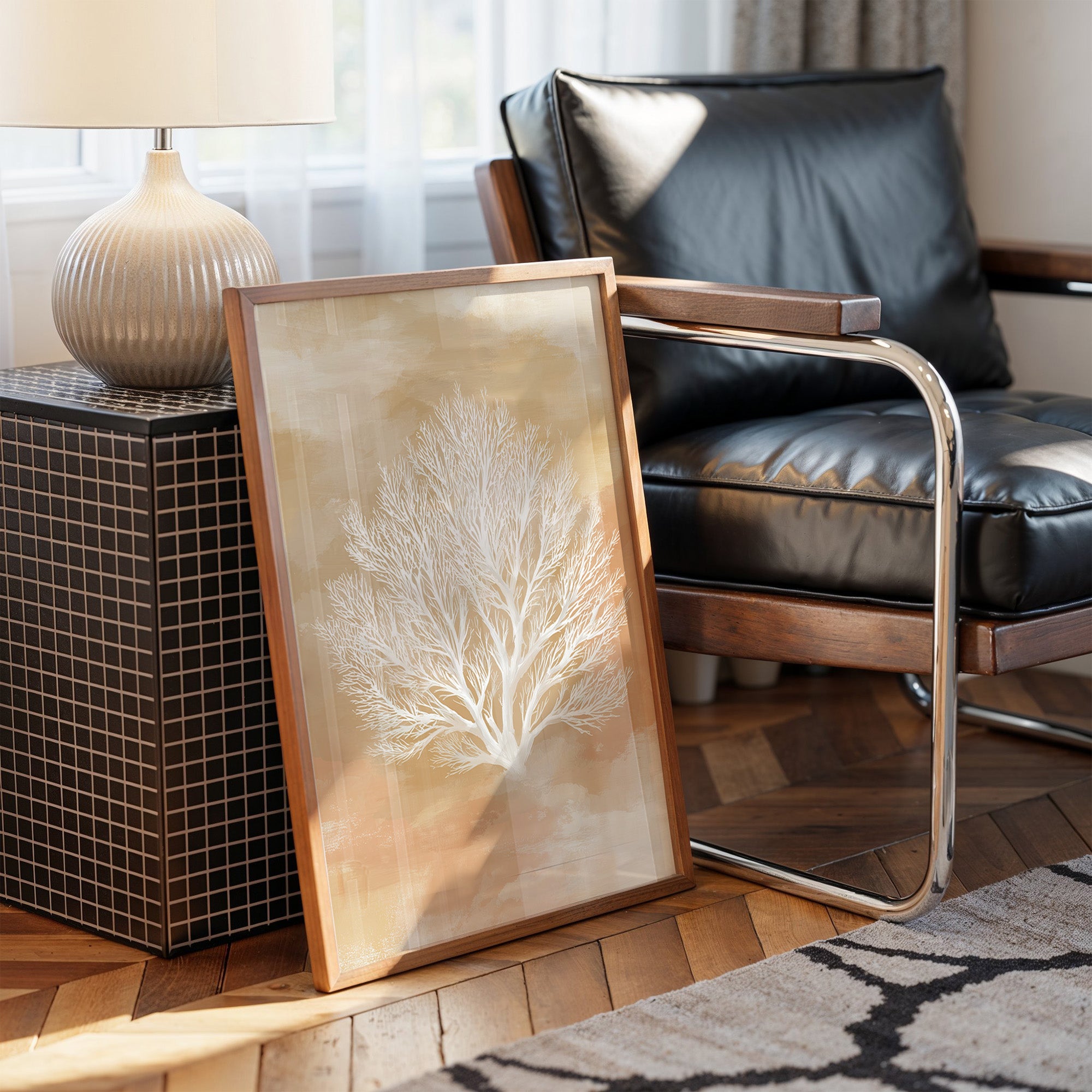 Ivory Branches On Golden Canvas