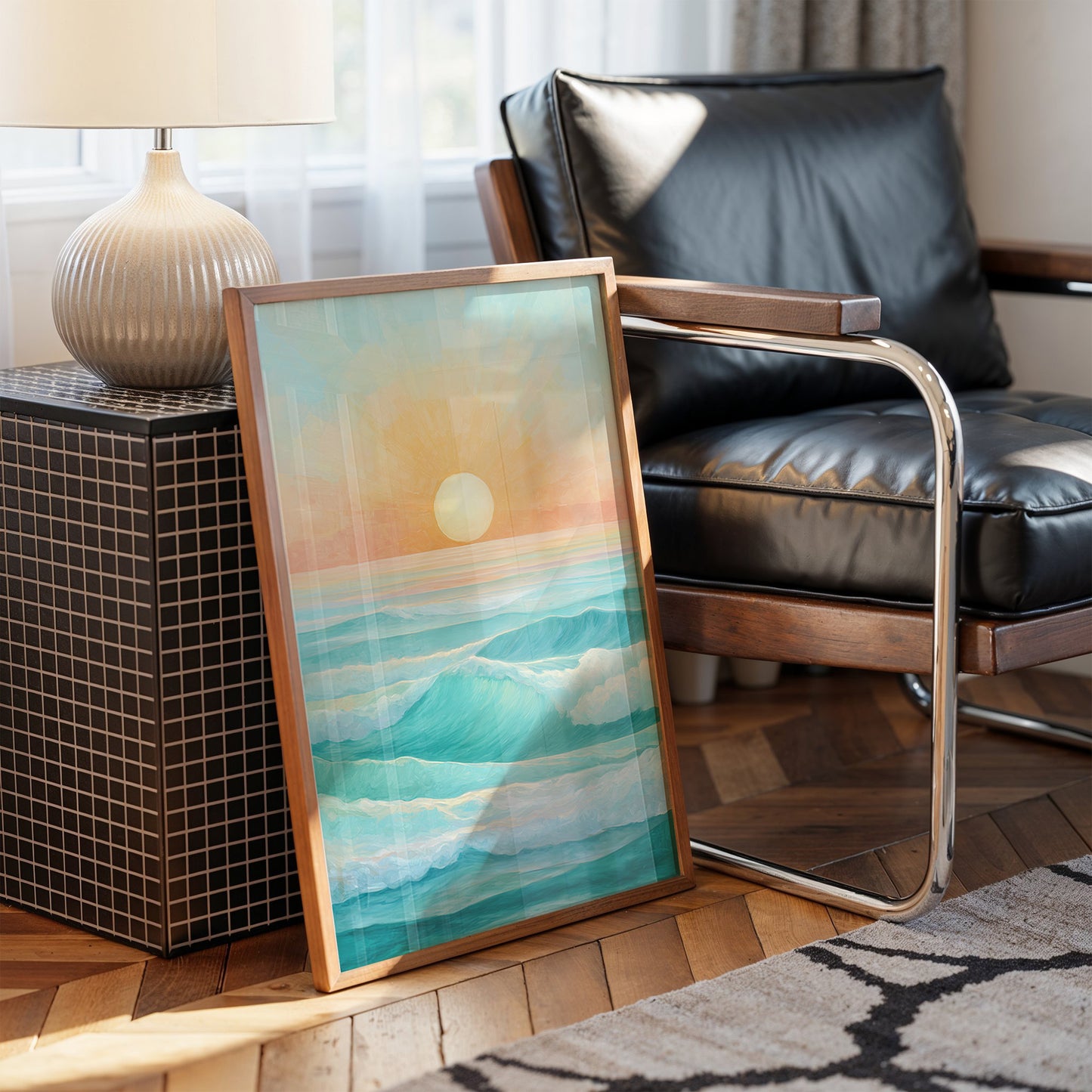 Coastal Dawn Paints Aqua Waves