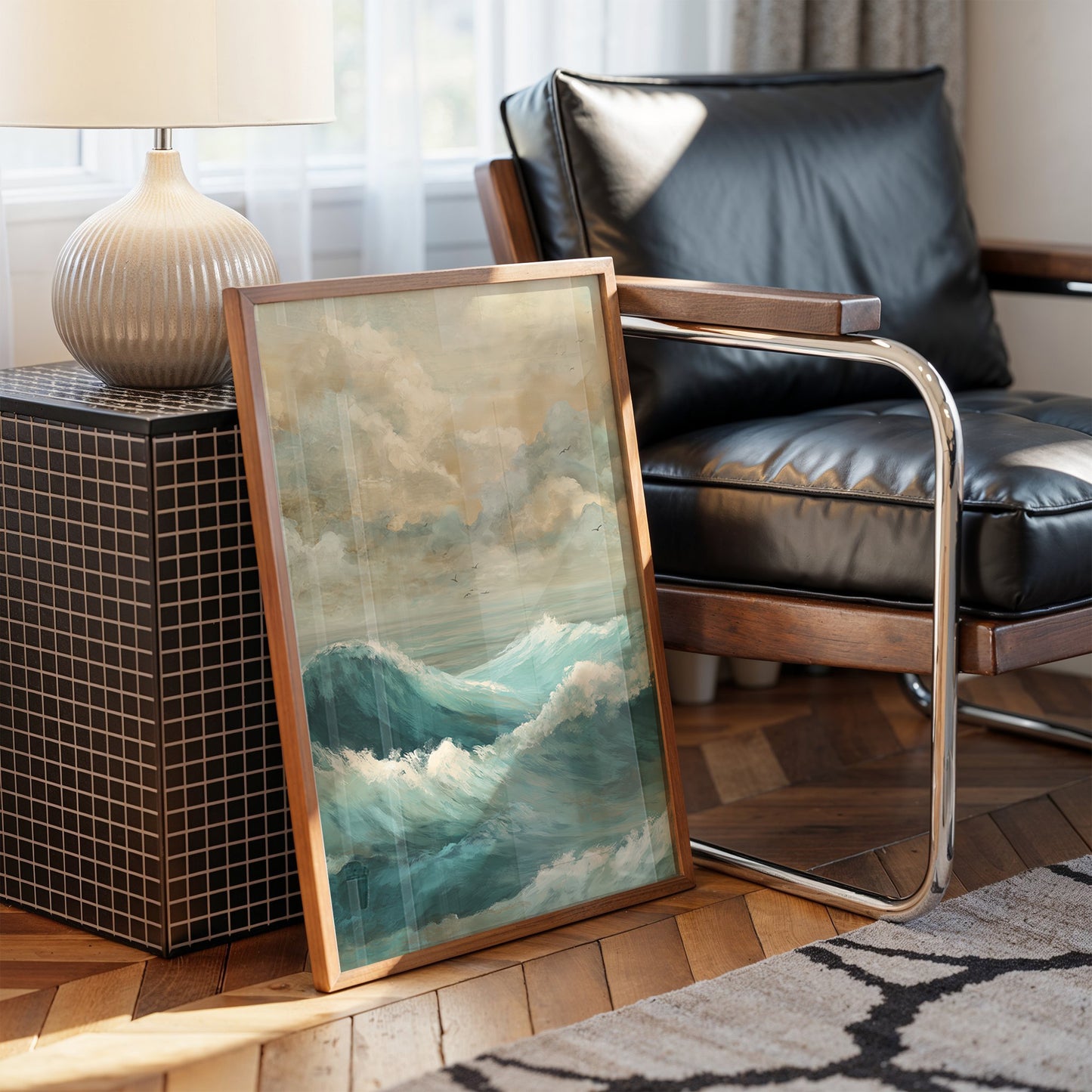 Sea Memory In Wooden Frame