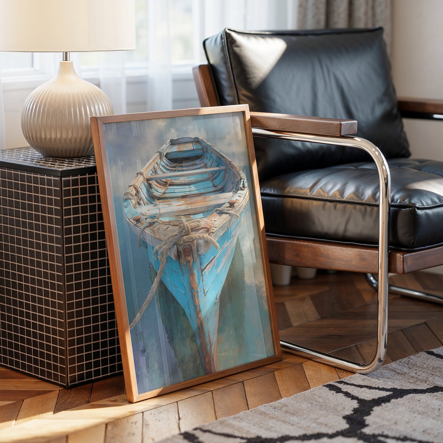 Azure Vessel Awaits The Tide