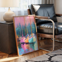 Pastel Fleet At Twilight Harbor