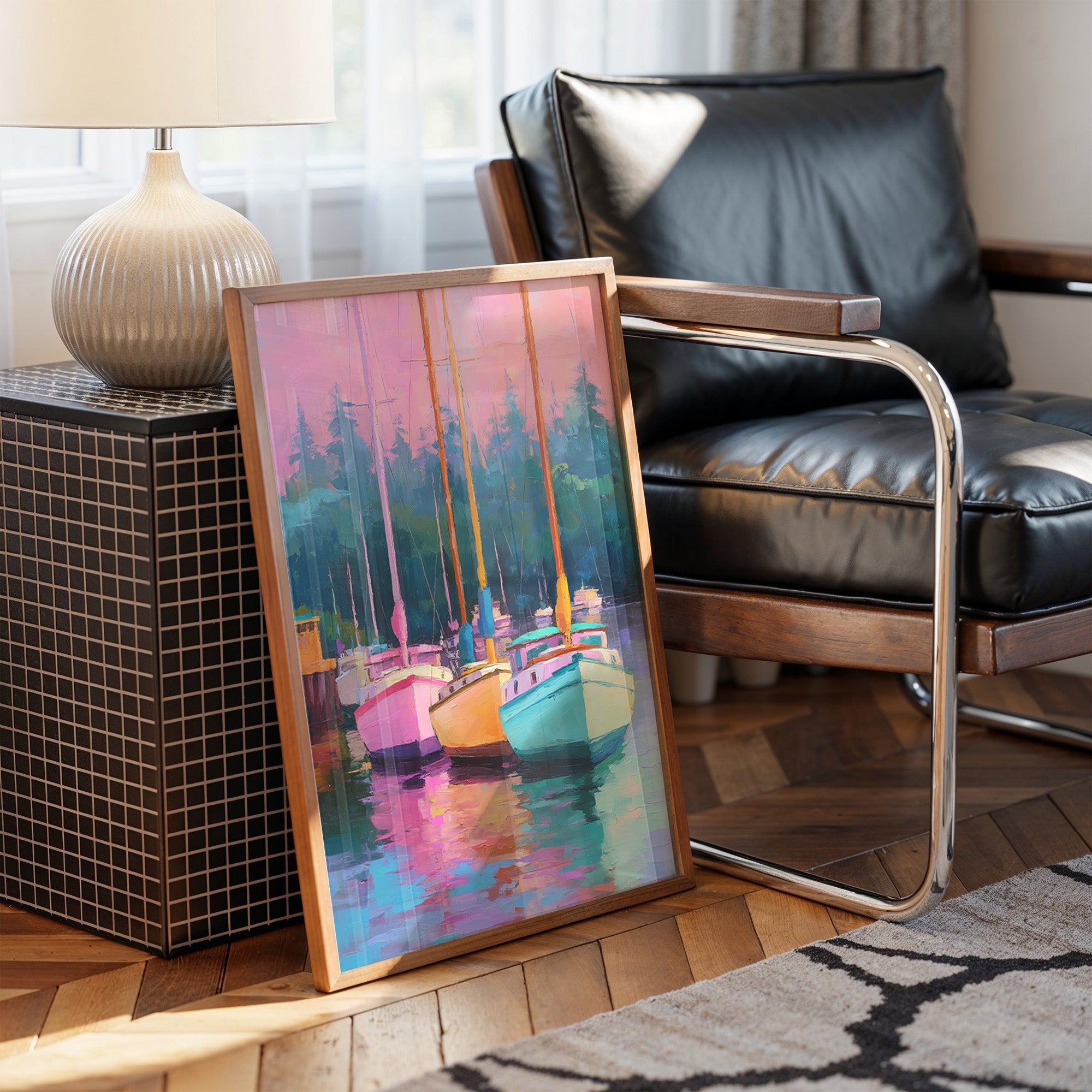 Pastel Fleet At Twilight Harbor