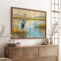 Blue Sentinel At Golden Marsh