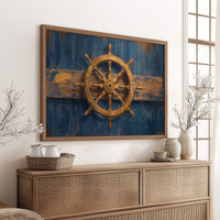 Captain's Helm Against Azure Tides